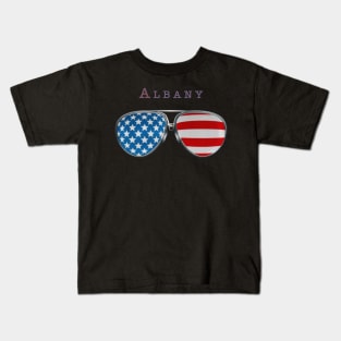 USA GLASSES ALBANY Kids T-Shirt